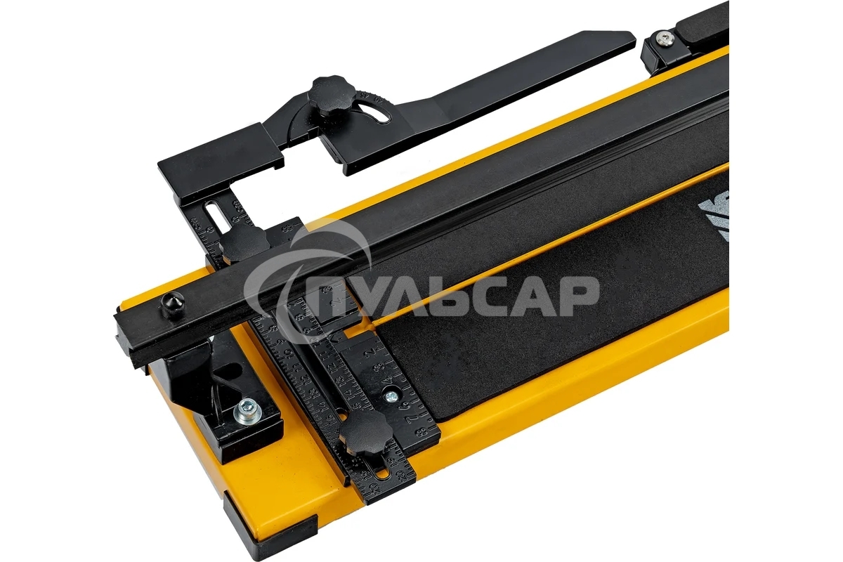 Плиткорез рельсовый 1000х16мм, каретка на подш., стальная станина, усил. рукоятка-пенал Denzel