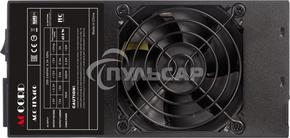 Блок питания Accord ACC-TFX400, 400Вт, 80мм, черный