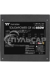 Блок питания Thermaltake Toughpower GF A3 PS-TPD-0850FNFAGE-H, 850Вт, 80 PLUS Gold, 120мм, модульный, черный
