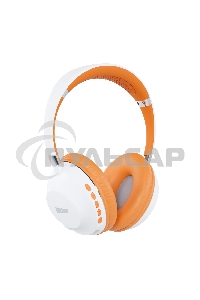 Наушники беспроводные накладные MORE CHOICE (4610196406225) HW34S белый/оранжевый