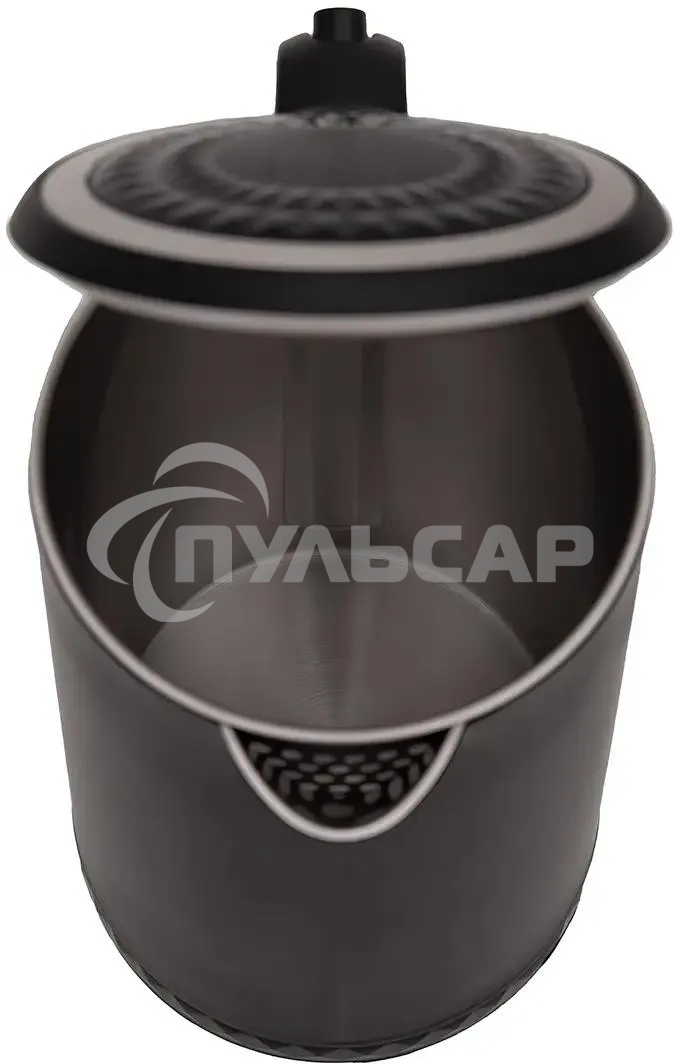 Чайник электрический Centek CT-0020 черный металл 1.7л, 2200W, бесшовная колба, двойные стенки