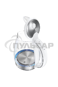 Чайник электрический Scarlett SC-EK27G104 1.7л. 2200Вт белый корпус: стекло/пластик