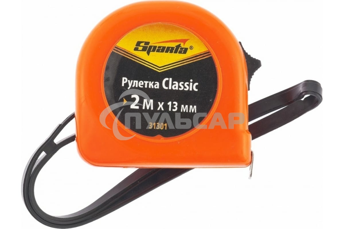 Рулетка Classic, 2 м х 13 мм, пластиковый корпус Sparta