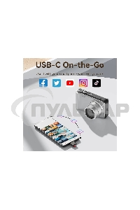 Картридер Vention OTG USB 2.0 CM / MicroSD - Серый