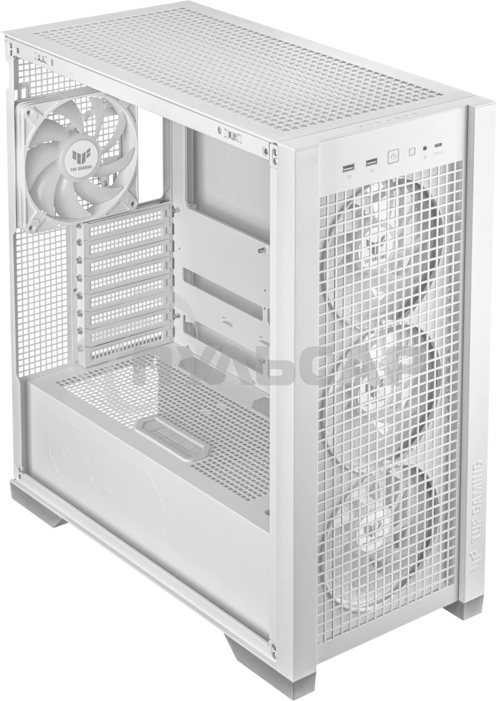 Компьютерный корпус ASUS TUF GAMING GT302 TG ARGB белый/ GT302/ARGB FANS/WHT (90DC00I3-B19000)