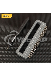 Набор прецизионных отверток Deli DL241041 (отвертка + 40 бит), сталь S2 + Cr-V