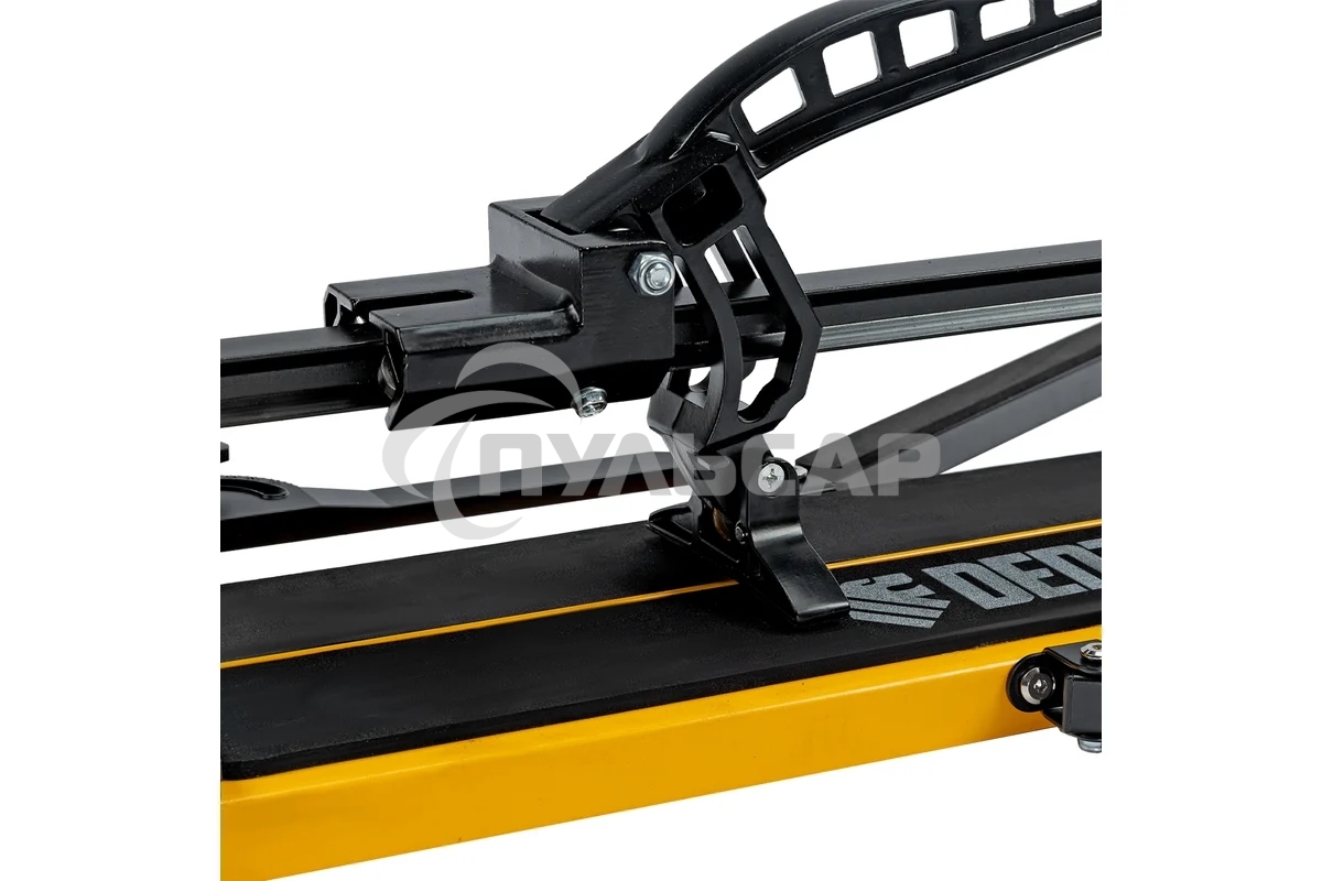 Плиткорез рельсовый 1000х16мм, каретка на подш., стальная станина, усил. рукоятка-пенал Denzel