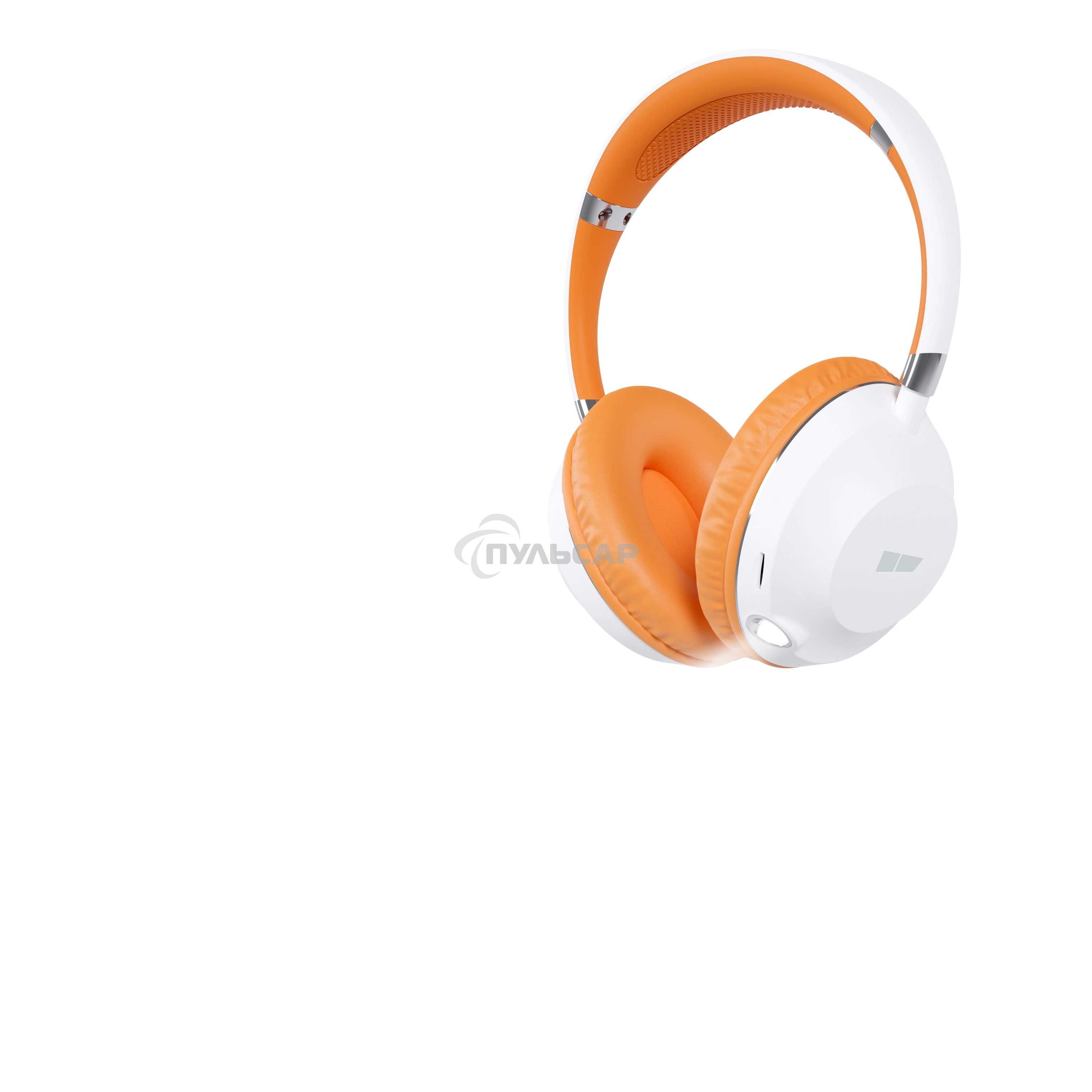 Наушники беспроводные накладные MORE CHOICE (4610196406225) HW34S белый/оранжевый