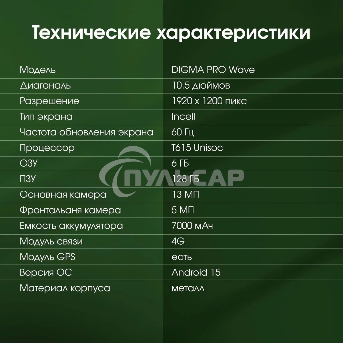 Планшет Digma Pro Wave T615 6/128Gb серый