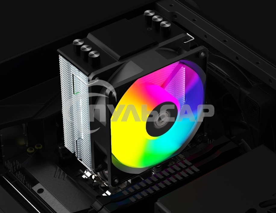 Кулер для процессора ID-COOLING SE-903-XT FRGb черный 92мм алюминий/медь 2200rpm 26db 4-pin 130W 123мм