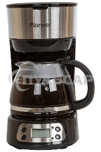 Кофеварка капельная Pioneer CM053D серебристый/черный, исп. кофе - молотый, 0.75 л, 600 Вт