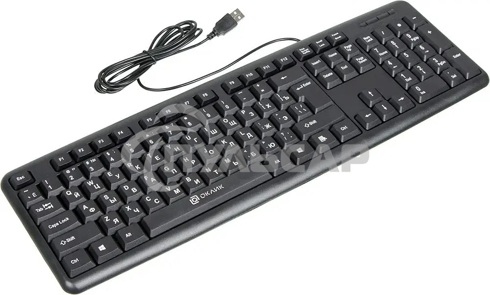 Клавиатура проводная Oklick 180V2, USB, черный