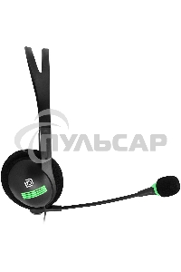 Наушники с микрофоном Оклик HS-M100 черный 1.8м накладные оголовье (1532004)