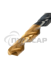 Набор сверл по металлу Denzel 1-10 мм, HSS-Tin, Golden Tip, 19 шт