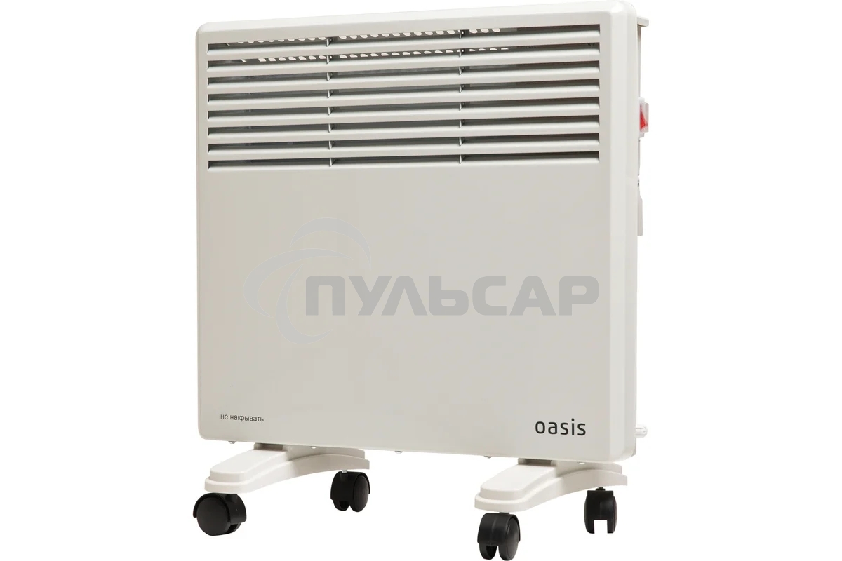 Конвектор Oasis EK-10 белый, 1000 Вт, 15 м2, термостат, дисплей