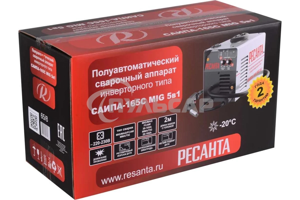 Сварочный аппарат Ресанта САИПА-165 инвертор MIG-MAG