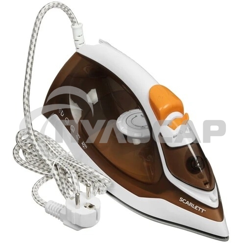 Утюг Scarlett SC-SI30K47, 2200Вт, коричневый/белый