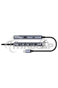 Концентратор USB-C Cudy UH500, 1 USB-C 3.0, 1x 4K@30Hz HDMI Port, 1x 100W USB-C port for PD Charging, 4x USB-A (UH500)