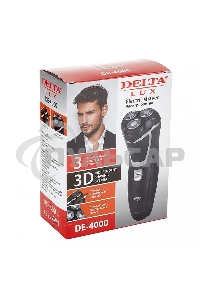 Электробритва для мужчин электрическая DELTA LUX DE-4000 черный