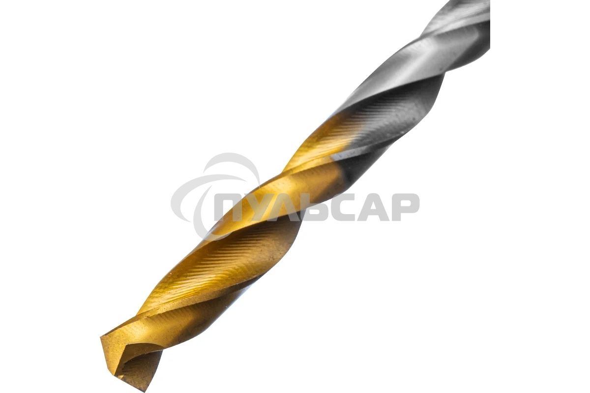 Сверло спиральное по металлу Denzel 5,5 x 93мм, Р6М5, Golden Tip