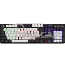 Клавиатура проводная Defender Dark Knight R GK-077, USB, черный/белый