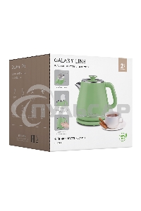 Чайник электрический Galaxy Line GL 0331, зеленый, пластик, двойная стенка из нержавеющей стали AISI 304 и пищевого пластика, 2200 Вт, 1,8 л, индикатор работы