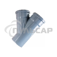 Тройник канализационный (полипропилен) 110x110/45град.