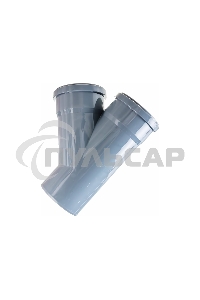 Тройник канализационный (полипропилен) 110x110/45град.
