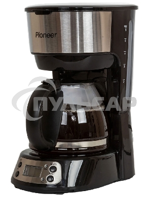 Кофеварка капельная Pioneer CM053D серебристый/черный, исп. кофе - молотый, 0.75 л, 600 Вт