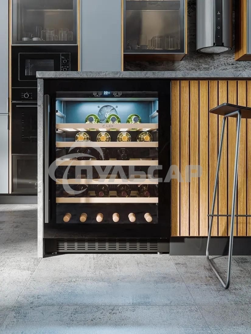 Винный шкаф LEX LWD6054BL 1-нокамерн. черный
