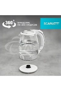 Чайник электрический Scarlett SC-EK27G104 1.7л. 2200Вт белый корпус: стекло/пластик