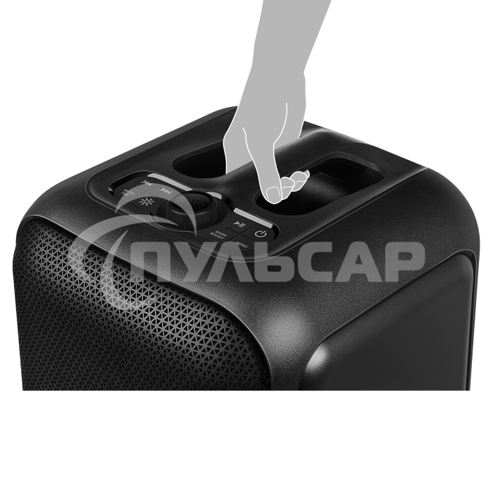 Портативная колонка Sven PS-880, черный, 1.0, 110 Вт (RMS), Bluetooth, FM, USB, microSD, LED-дисплей, аккумулятор