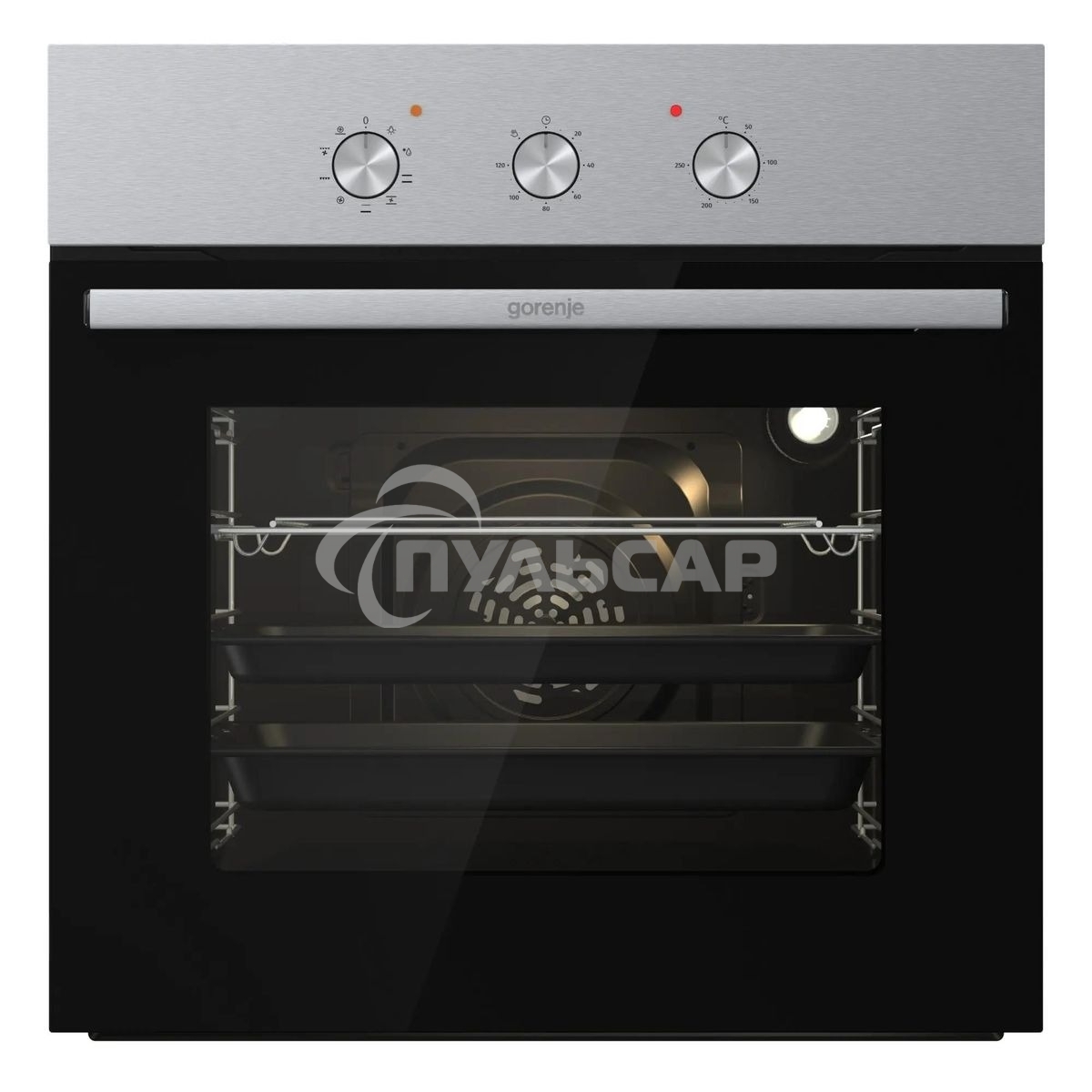 Встраиваемый духовой шкаф электрический Gorenje BO6727E03NX, черный/серебристый