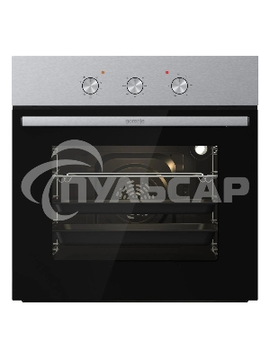 Встраиваемый духовой шкаф электрический Gorenje BO6727E03NX, черный/серебристый