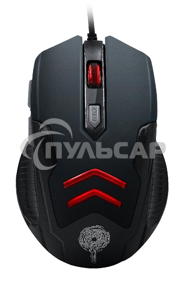 Мышь проводная Qumo Crypt M57 черный, 3200 dpi, USB, кнопки - 6