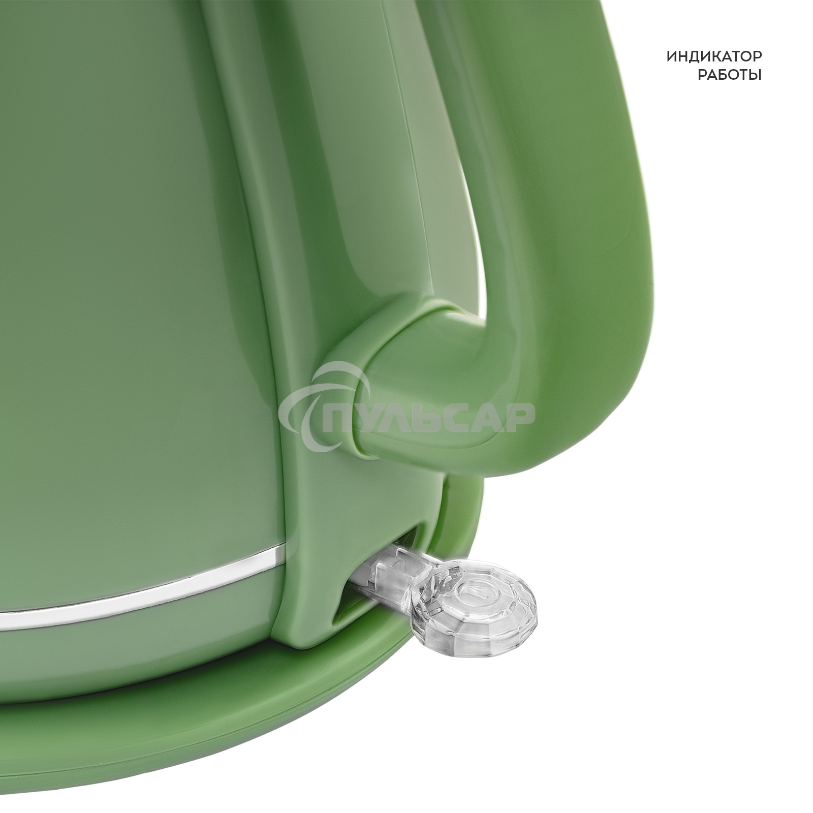 Чайник электрический Galaxy Line GL 0331, зеленый, пластик, двойная стенка из нержавеющей стали AISI 304 и пищевого пластика, 2200 Вт, 1,8 л, индикатор работы