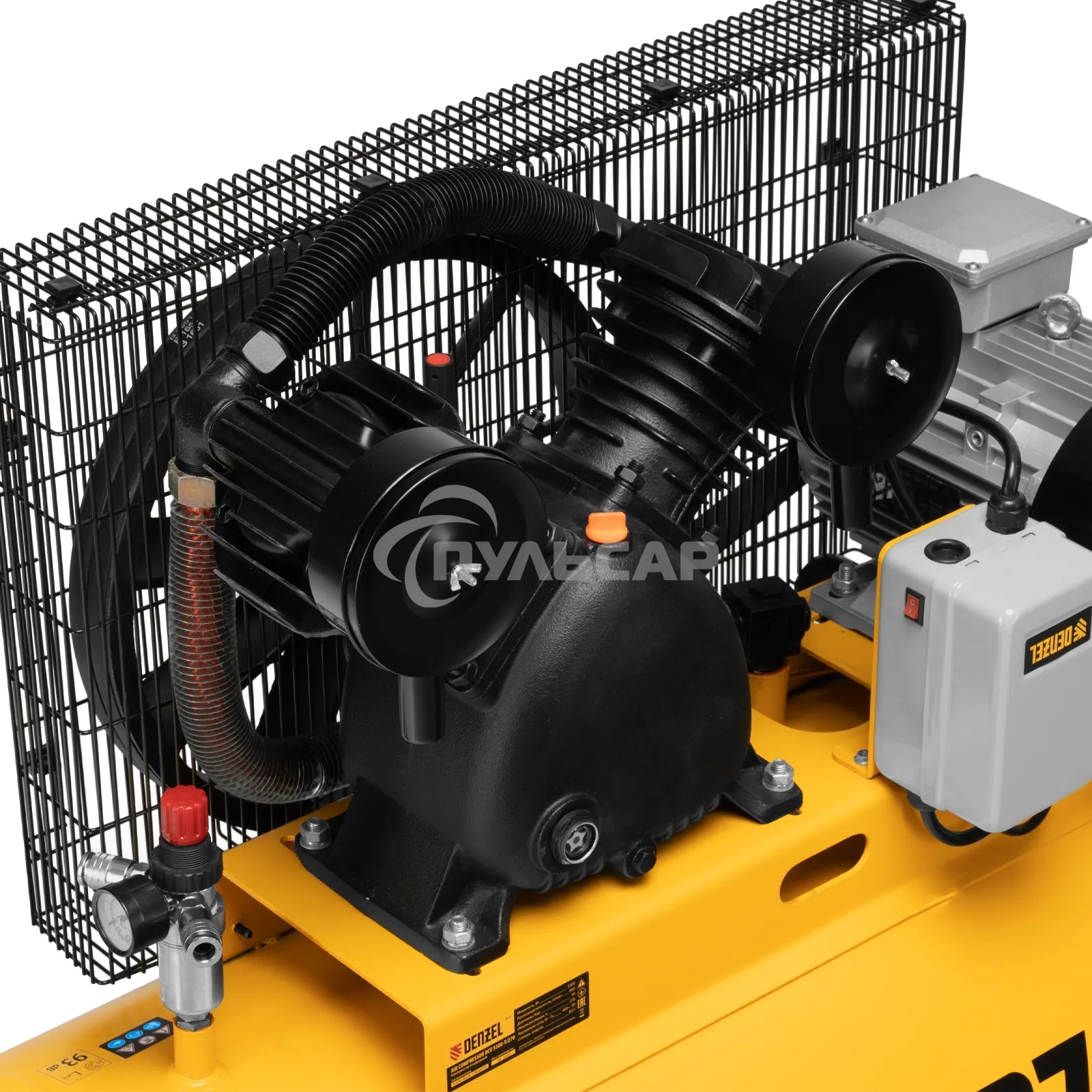 Компрессор воздушный рем. привод BCV 5500-T/270, 5,5 кВт, 270 литров, 850 л/мин Denzel