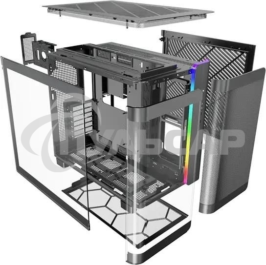 Компьютерный корпус Montech King 95 черный без БП ATX 2xUSB3.0 1xUSB3.1 audio bott PSU