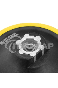 Тарелка опорная Denzel для дрели и УШМ с липучкой, 115 мм, стандартная, с адаптером c М14 на d8