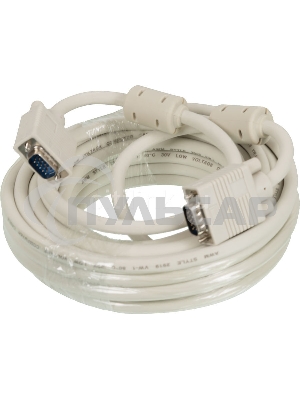 Кабель SVGA Ningbo CAB016S-10m VGA HD15 (m)/VGA HD15 (m) 10м феррит.кольца (CAB016S-10M-BR)