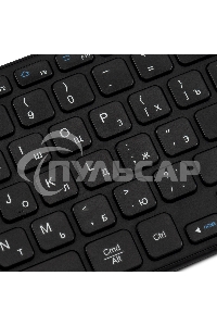 Клавиатура беспроводная Oklick K614W черный USB slim Multimedia Touch (1979327)