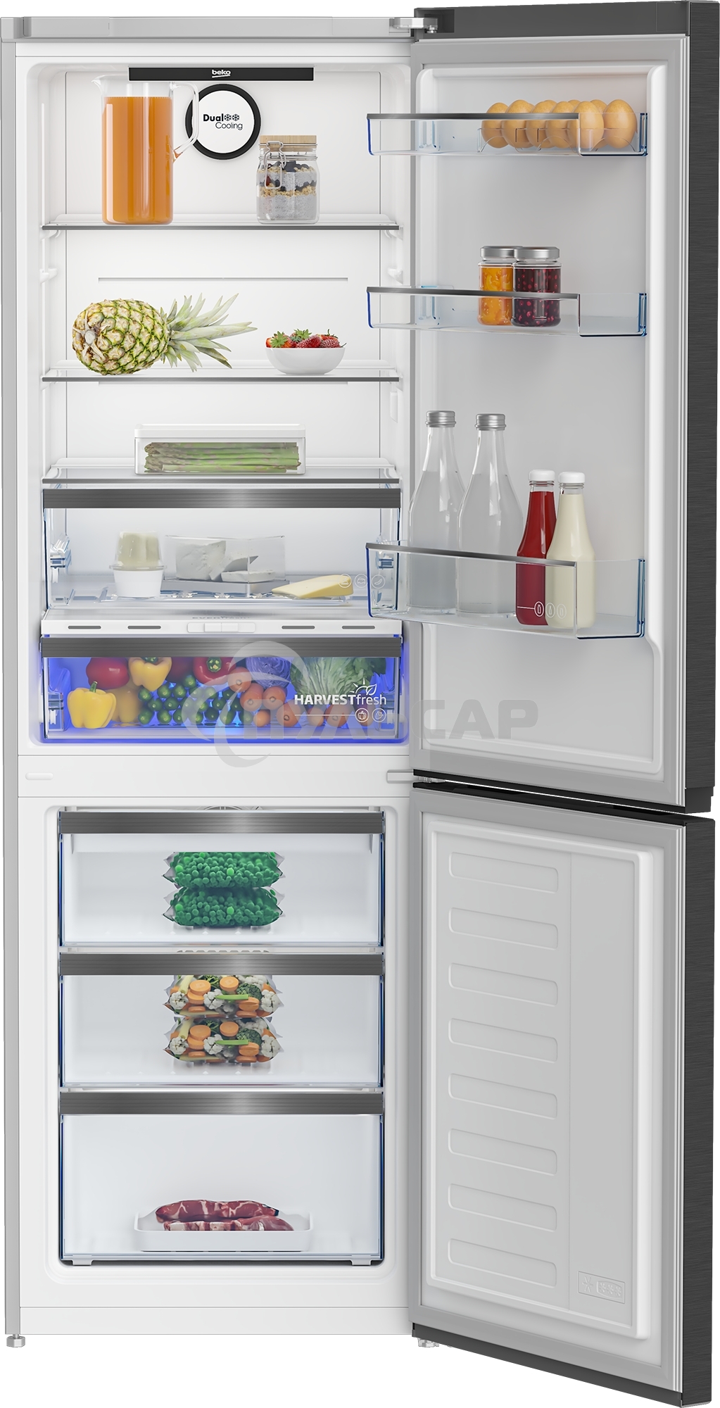 Холодильник Beko B5RCNK363ZXBR антрацит двухкамерный 220/100л морозилка снизу Total No Frost