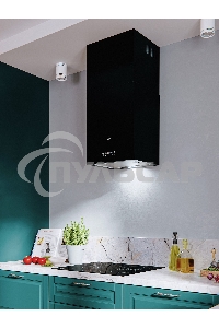 Вытяжка островная LEX Mono 400 черная, 40 см, 850 куб. м/ч, 50 дБ