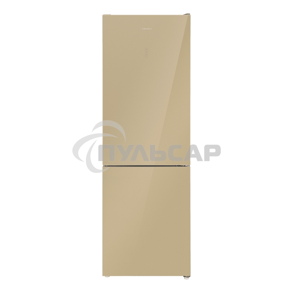 Холодильник Maunfeld MFF185NFBG бежевый двухкамерный инвертор 240/100л морозилка снизу, No Frost