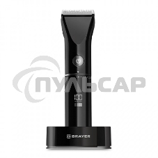 Машинка для стрижки BRAYER BR3400, LED-дисплей, 4 насад, турбо, титан. покр, регу. высоты лезвий