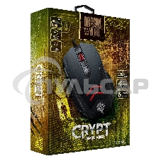 Мышь проводная Qumo Crypt M57 черный, 3200 dpi, USB, кнопки - 6