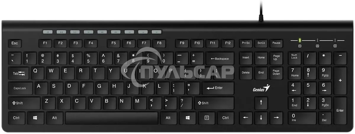 Клавиатура проводная Genius SlimStar 230II 31310048402, USB, черный