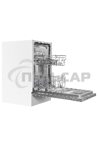 Встраиваемая посудомоечная машина HOMSAIR DW44L-2, серебристый, 44.8 см, 9 компл., 49 дБ, класс A++