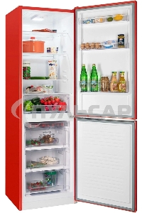 Холодильник Nordfrost NRB 162NF R красный двухкамерный 205/105 л морозилка снизу