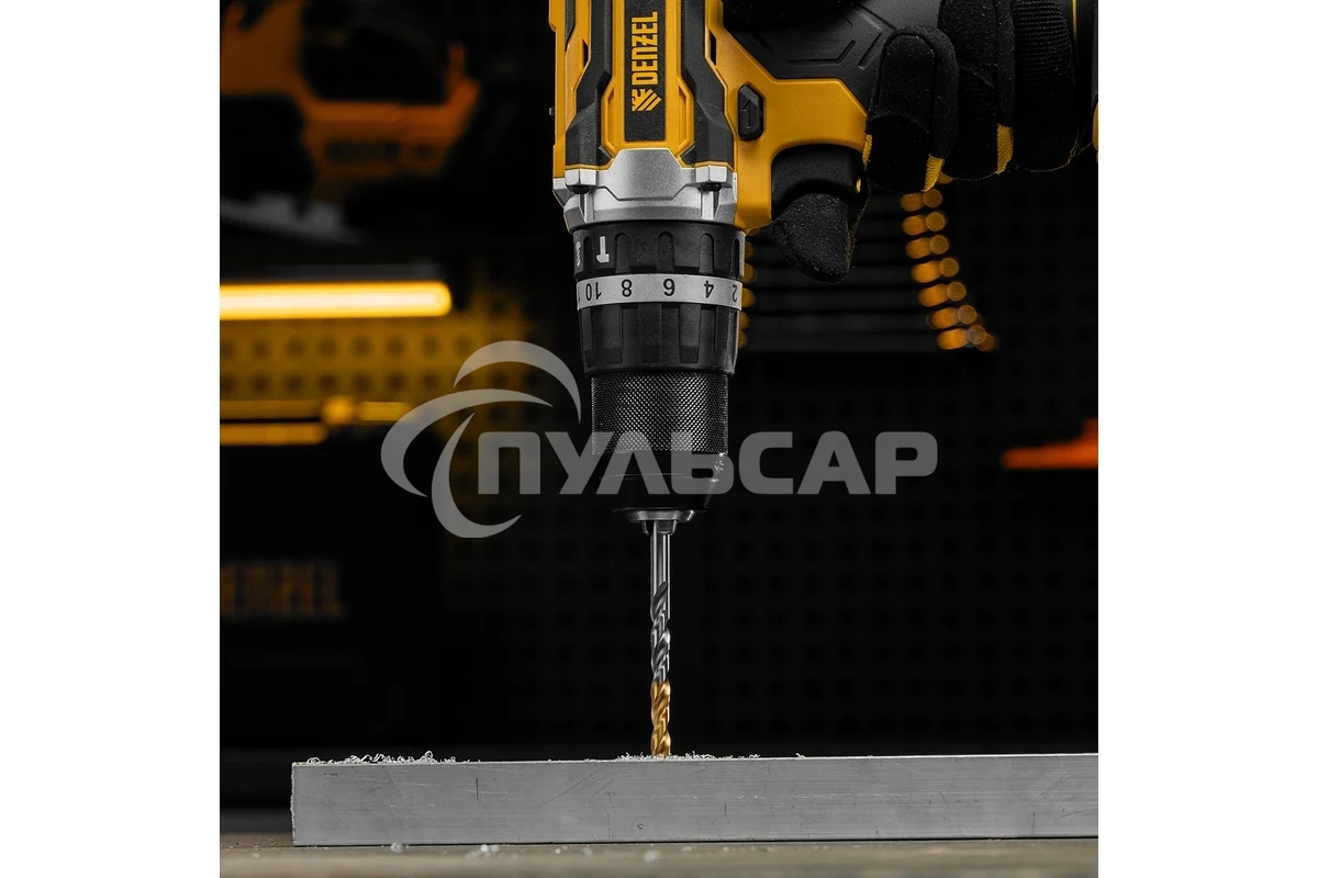 Сверло спиральное по металлу Denzel 6 x 93мм, Р6М5, Golden Tip